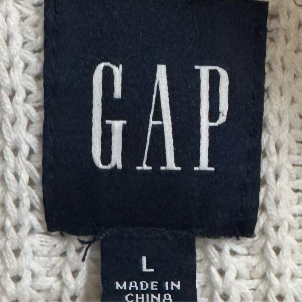 GAP Knit Sweater in Black and Cream Size - Large Like New - Picture 3 of 3